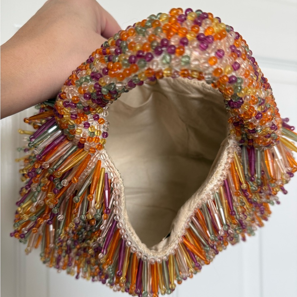 Beaded Fringe Mini Bag in Multicolor - Stylish Evening Accent - Picture 3 of 6